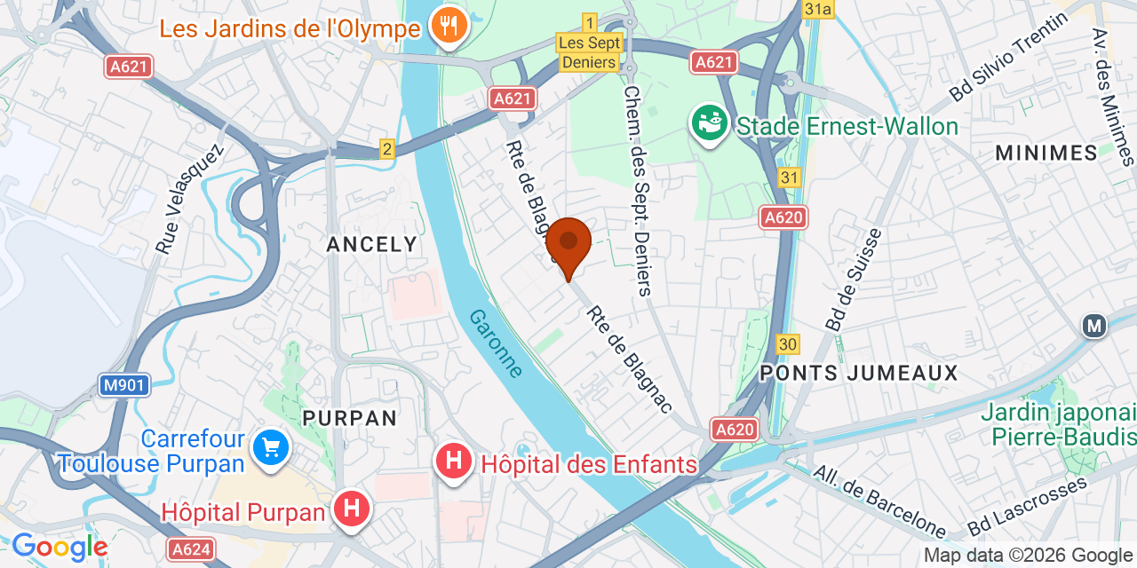 Carte autour de 105 Route de Blagnac