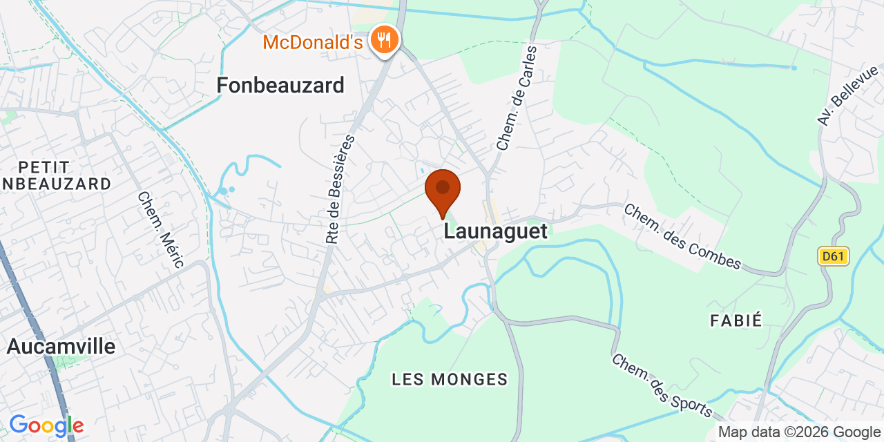 Carte autour de Salle des fêtes de Launaguet